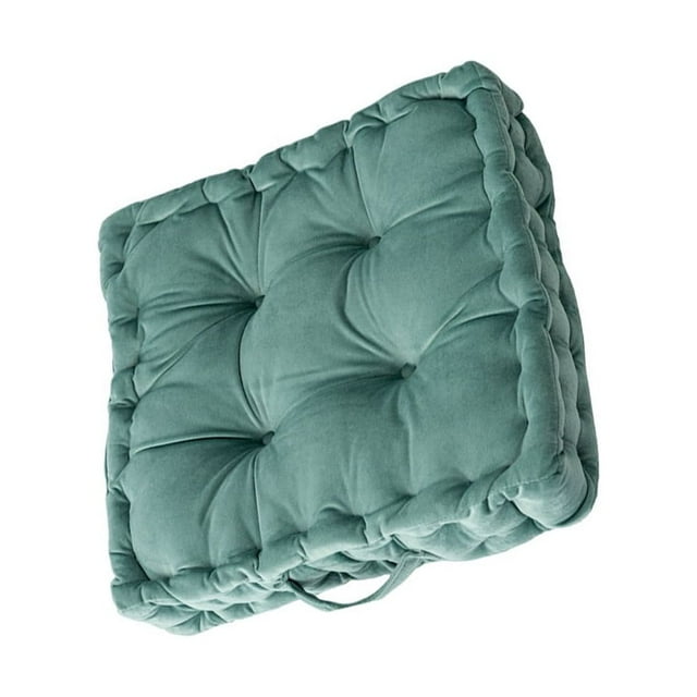 Bearachild Cojín cuadrado para asiento, cojín para silla, sofá, alfombrilla para el suelo del hogar, almohada, Color sólido, para oficina, Decoración del hogar Verde claro 38*38*8cm