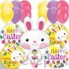 Colorful Happy Easter Bunny Spring Eggs Party Decorating 18pc 18" Balloon Pack