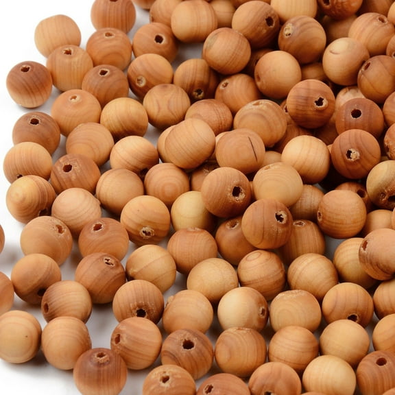 Natural Wood Beads Polishing Round Peru 3/8 inch(8mm) Hole: 1.8mm