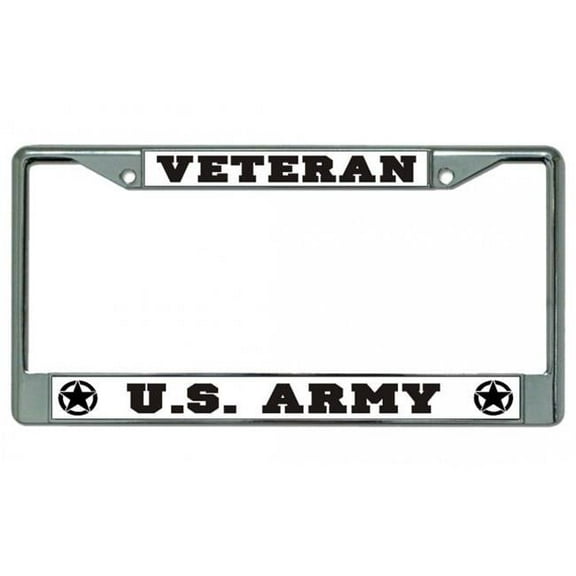 U.S. Army Veteran #2 Chrome License Plate Frame