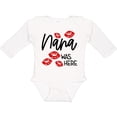 thumbnail image 3 of Inktastic Nana Was Here Red Kisses Boys or Girls Long Sleeve Baby Bodysuit, 3 of 5
