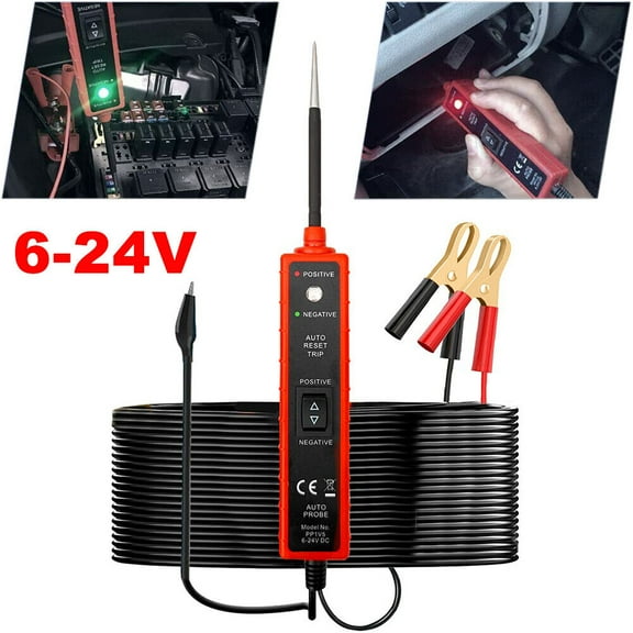 Ryhampaper 6-24V Multifunctional Car Circuit Tester Digital Display Automotive Power Probe Electrical Tester Test Device System