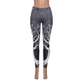thumbnail image 3 of Gibobby Leggings Invierno Mujer Ejercicio Gimnasio Fitness Impreso paraportes Mujeres Pantalones entrenamiento Yoga Pantalones atléticos（Gris， XXXL), 3 of 5