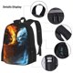 thumbnail image 3 of Balery Red And Blue Fire Skull Warrior Mochila Escolar 3 en 1 para Niños - Mochila Resistente con Lonchera Térmica y Estuche - Mochila Escolar para Niños y Niñas, 3 of 7