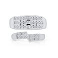 thumbnail image 2 of AFFY White Natural Diamond His And Hers Wedding Band Ring Set in 14K White Gold (1.13 Cttw), 2 of 6