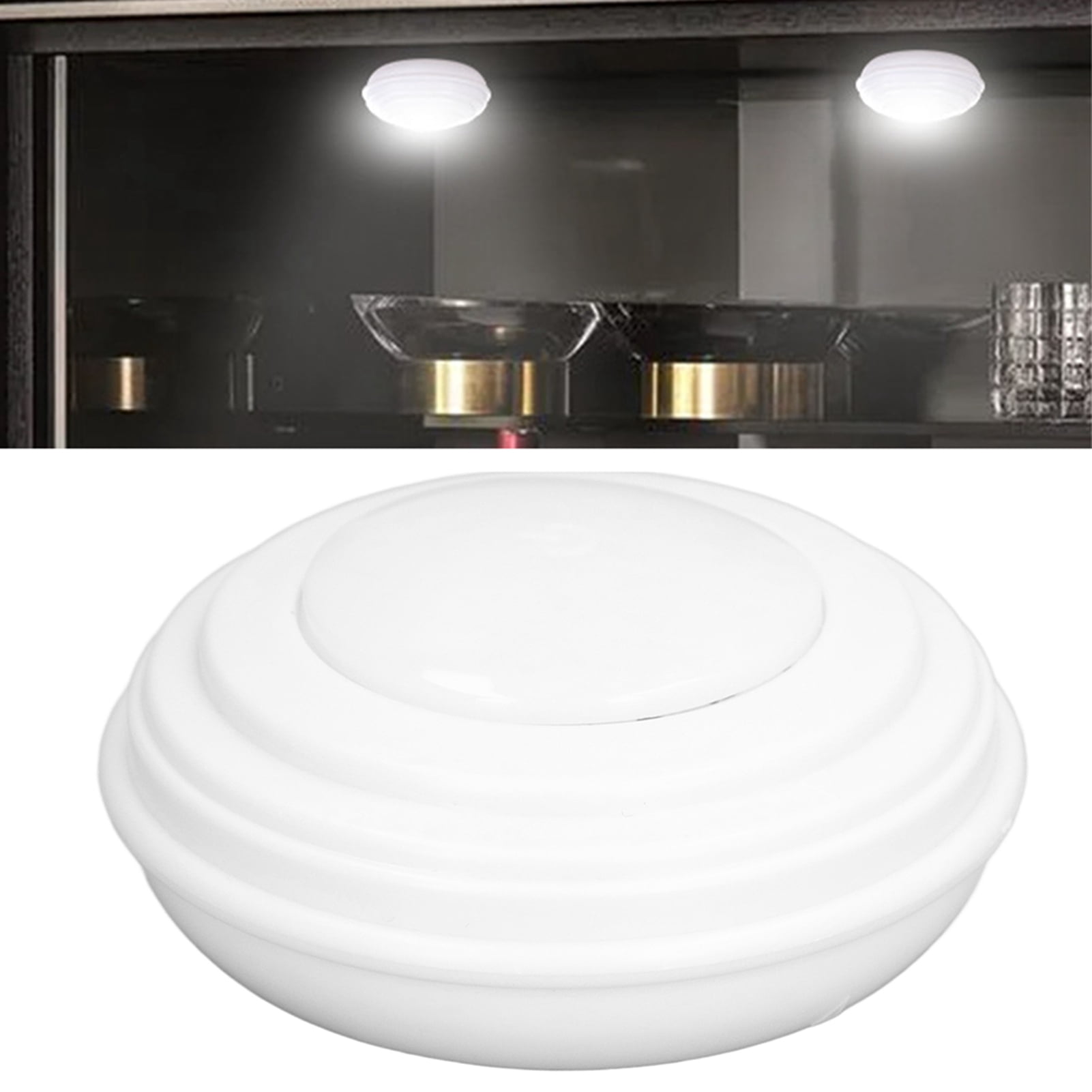 Suodoka LED Color Changing Puck Lightings Dimmable RGBW Cabinet Night Light for Kitchen Cabinet Closet, Wireless Under Cabinet Lighting with Remote Control, 6 Pack
