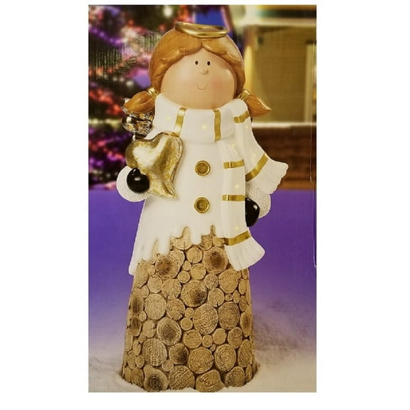 29" Angel Greeter with Peg Base LED lights with Built-in Timer