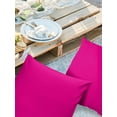 thumbnail image 2 of Outdoor Waterproof Throw Pillow Covers Set of 2 Rosy Pink Decorative Pillowcases Square Outdoor Pillows Cushion Case 16x16 Inch Solid Color Patio Pillows for Couch Sofa Bed Garden, 2 of 7