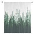 thumbnail image 2 of Green Ombre Semi Sheer Curtains Drapes for Living Room,Bedroom,French Doors Window 72 Inches Long,Primeval Forest Modern Abstract Art Aesthetics Rod Pocket Chiffon Curtain Drapery Voile Drape Panel, 2 of 6