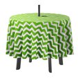 thumbnail image 1 of Vargottam Indoor/OutdoorRoundTablecloth 58 InchTablecloth With Umbrella Hole & Zip, Waterproof TableCloth, TableCovers For Backyard Table -Green, 1 of 7