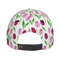 thumbnail image 6 of Daiia Tulips Flowers print Baseball Cap Men Women Golf Dad Hat Adjustable Original Classic Low Profile Hat Unconstructed Plain Cap, 6 of 9