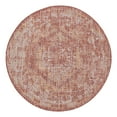 thumbnail image 3 of Unique Loom Outdoor Traditional Collection Area Rug - Valeria (4' 1" Round Rust Red/Ivory), 3 of 7