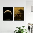 thumbnail image 3 of Pack of 3 NASA Our Solar System Saturn's Moon Titan Ligeia Mare Lake Crescent Moon Images Unframed 18X24 Inch Wall Art Living Room Prints Set, 3 of 5