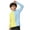 Yellow, variant on BFHHYA Kids Color Block Hooded Shirts UPF50 Sun Protection Long Sleeve Shirt Boys Girls Casual Fashion Summer Tops 5-15 Years