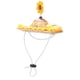 thumbnail image 5 of Sombrero de paja tejido para mascotas, bonito gorro ajustable hecho a mano para verano, para perros y gatos (flor amarilla S), 5 of 14