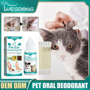 Nrmrqz Pet Ear Cleansing Oil閿涘瓑lleviates Ear Discomfort To Reduce Persistent Scratching閿涘瓲eep Your Pet's Ear Canal Clean And Clean 30ML