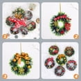 thumbnail image 5 of mini wreath 8Pcs Christmas Garland Mini Wreath Christmas Garland Wreath Pendants for Decor Random Style(4.72X4.72X0.39Inch), 5 of 11