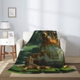 thumbnail image 2 of Hirioo Intellectual Frog Pond for Flannel Blanket, Cozy and Warm Throw for Bed or Couch ,Perfect for All Seasons-40"x30", 2 of 6