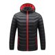 thumbnail image 2 of Qarigey Chaqueta de calefacción Chaquetas acolchadas cálidas Termostato inteligente Ropa térmica con capucha ligera Abrigo térmico con cremallera Abrigos y chamarras  negro rojo L Qarigey AP013479-01, 2 of 6
