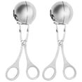 thumbnail image 1 of MasteelfCA 2Pcs Stainless Steel Meatball Makers Convenient Meatball Baller Tools Silver, 1 of 9