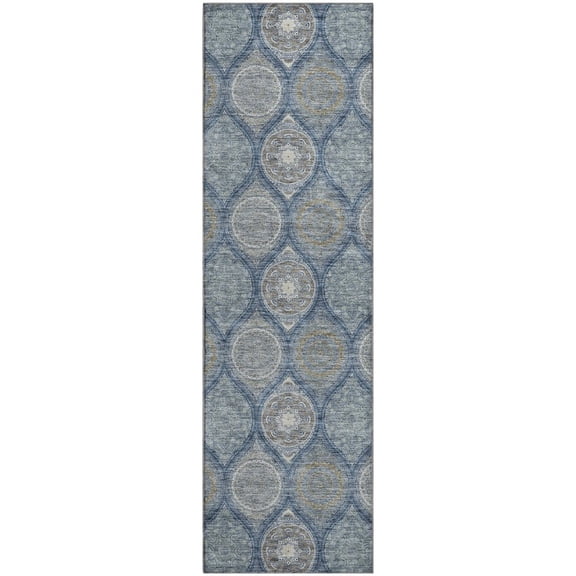 Dalyn Rugs Premium Machine Washable Mayfield AMF976 Navy 2'3" x 7'6" Runner Rug