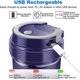 thumbnail image 3 of Licuadora portátil, minilicuadora para batidos, licuadora personal para frutas, exprimidor eléctrico portátil USB con 2 cuchillas, batería recargable de 1400 mAh, 3 of 3