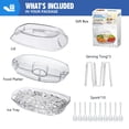 thumbnail image 2 of Bandeja refrigerada para verduras LIMOEASY, 38 cm, transparente, con 4 compartimentos, 2 of 6