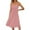 A01061-Pink, variant on CALAFEBILA Plus Size Dresses for Women Sleeveless V-neck Solid Color Midi Sun Dress Pleated Chain Strap Tank Dress Long Women Dresses