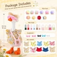 thumbnail image 3 of Goose Outfits, Colorful Printed Stylish, 4 Pcs Dresses 4 Pcs Hats 4 Pcs Mini Bags 1 Set Total, Fit for Porch Goose Duck Garden Lawn Decor Festive Dress Up Party Display, 3 of 3