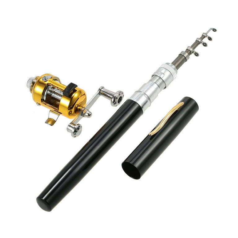 Carevas Fishing Pole,Kit Telescopic Reel Combo Pen Rod Pocket