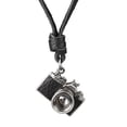 thumbnail image 2 of CÁMARA VINTAGE FM2 NEGRA Colr Colgante CADENA de CUERO RGO Metal negro Sunnimix Collar pendiente de la cámara, 2 of 8