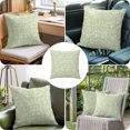 thumbnail image 4 of Throw Pillow Covers 18x18 Inch, Botanical Rose Bud Decorative Pillow Cases for Couch Sofa Bed, Vintage Mint Green Floral Leaves Farmhouse Cotton Linen Square Home Decor Pillowcases, 4 of 9