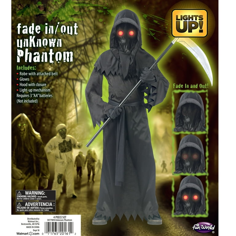 Fade In Out Unknown Black Phantom Ghost Halloween Costume