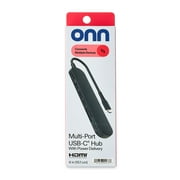 onn 7-in-1 USB C Hub with 4K HDMI, 100W PD Charging, 3 USB Ports, SD/TF Card Readers