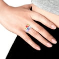 thumbnail image 5 of Colorful Cluster of Mixed Stones, Pearls, Crystal Beads Sterling Silver Ring - 7, 5 of 5