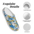 thumbnail image 5 of Kdxio Flower and Sail Boat Women's Men's Slippers Plush Slip-On House Slipper for Winter Indoor Soft Cushion Non-slip Fluffy Slides Slippers-13, 5 of 7