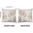 thumbnail image 6 of Throw Pillow Cover Pink Rose Vintage Floral Home Decor Pillowcase for Sofa 18x18 Inches, 6 of 6