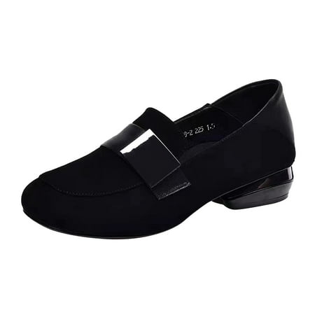 

XINSHIDE Shoes Comfortable Womens Shoes Frosted Thick Heeled Single Low Heeled Shoes Womens Casual Fashion Shoes
