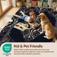 thumbnail image 4 of Design&I 5'x7' Washable Area Rug Halloween Plum Ivory Symmetrical Skull Decorative Large Cover for Dining Room, Under Table, Home Office, Snag-Free, Skid-Resistant, 4 of 7