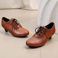 thumbnail image 6 of Women's Mary Jane Pumps Chunky Block Shoes Adorable Vintage Shoes Unique Round Toe Lace Up, 6 of 8
