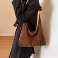 thumbnail image 4 of Vintage Senior Tote Bag Simple And Versatile Texture Shoulder Bag Large Capacity Fashion Lazy Armpit Bag Lazy Tote Bag Tote Bag Drop Bag Tote Bag,Brown Shoulder Bag, 4 of 8