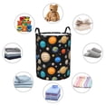 thumbnail image 4 of Balery Planets In Deep Space Cesta de ropa redonda con asas, impermeable, independiente, para ropa, juguetes, dormitorio y familia-Small, 4 of 6