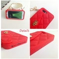thumbnail image 4 of Wallet Case Compatible with iPhone, Pretty Luxury Bag Design, Purse Flip Card Pouch Cover Soft Silicone Case with Hand Holder Long Shoulder Strap(Red,iPhone 6/6s plus), 4 of 7