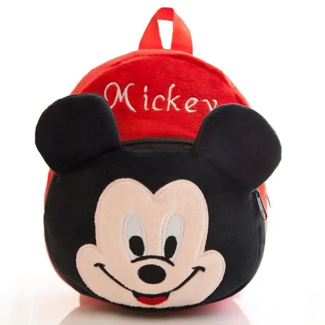 MINISO mochila de dibujos animados de Disney, Bolsa Escolar de felpa de Mickey Mouse, Minnie, Winnie, The Pooh, suministros escolares para niños, bolsas para bebés