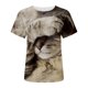 thumbnail image 4 of Camisetas de cuello redondo para mujer Camisetas con estampado de animales Camisetas de manga corta Blusa Tops Fridja  gope2089, 4 of 5