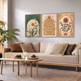 thumbnail image 4 of Hieng Neutral Botanical Wall Art , Large Framed Boho Farmhouse Wall Decor, Modern Minimalist Floral Wall Painting, Rustic Wildflower Canvas Art Prints for Living Room, Bedroom Unframed, 4 of 6