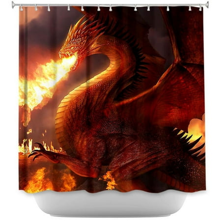 Shower Curtains - DiaNoche Designs - Lord of the Dragons