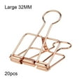 thumbnail image 2 of VONKY 20 Pieces Metal Paper Clip Electroplated Solid Color Replacement Home School Examination Papers Clips Accessories Rose Gold 32mm, 2 of 5