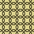 thumbnail image 1 of Ahgly Company Indoor Square Patterned Mustard Yellow Area Rugs, 4' Square, 1 of 1