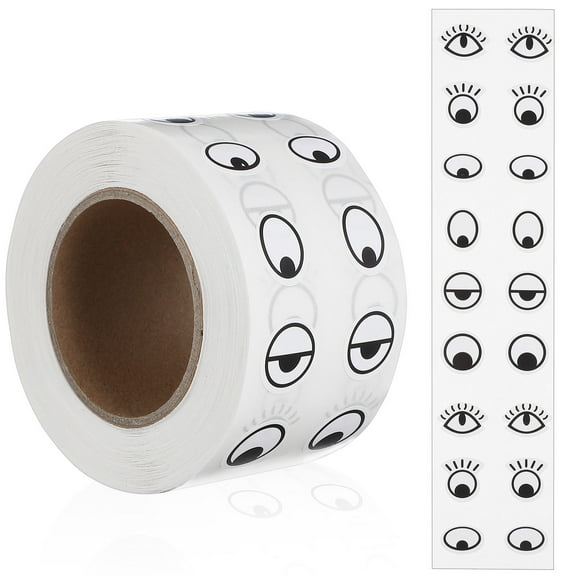 Toyvian Creative Self Adhesive Eye Stickers Roll for Craft Decorations and Scrapbooks